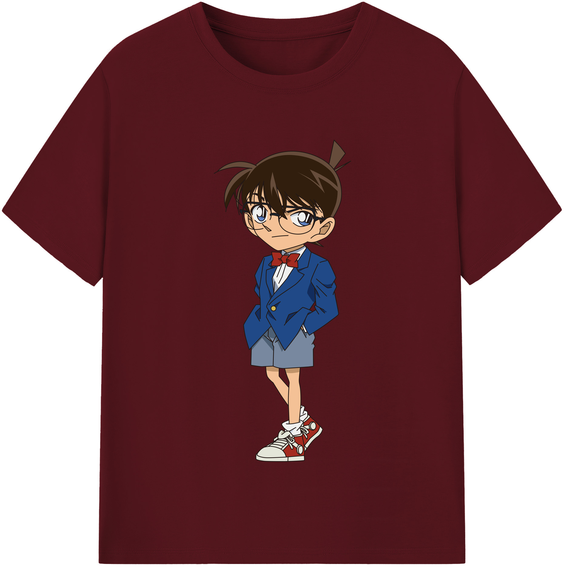 （画像用） 名探偵コナン 江戸川 コナン Detective Conan Conan Edogawa 綿100％半袖Tシャツ（フロントプリント）